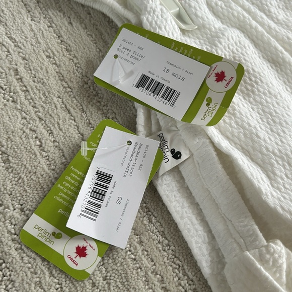 NWT 18 month baptism first birthday outfit 100% cotton rosettes headband bloomer - Picture 7 of 9